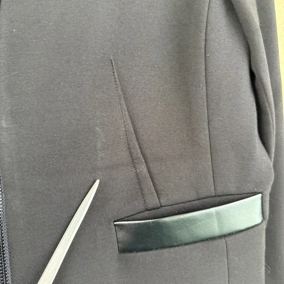 Nine West Womens Blazer Size 12 Black Fitted Career Jacket Business Chic Office - Picture 7 of 12